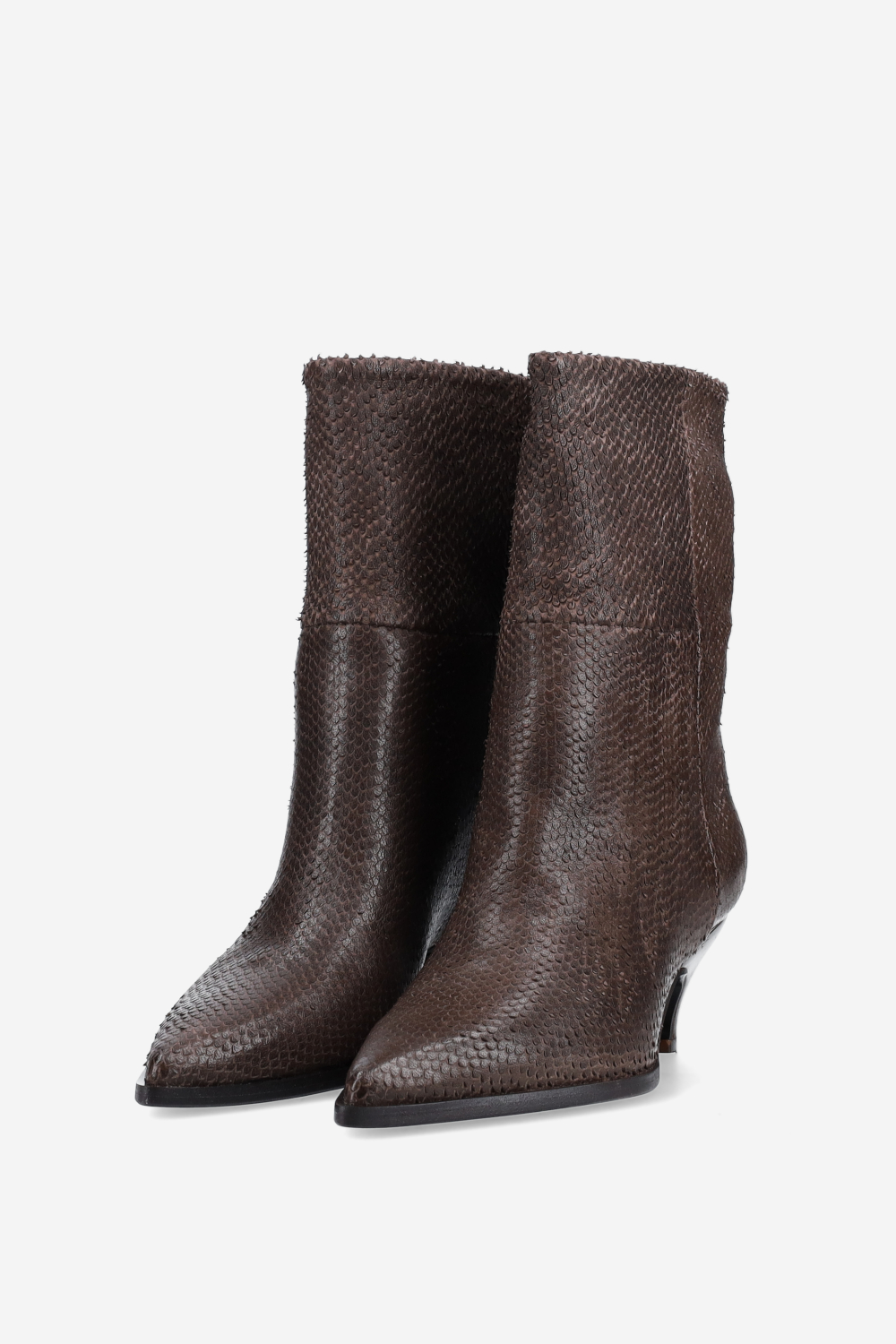 Pitone leather ankle boots