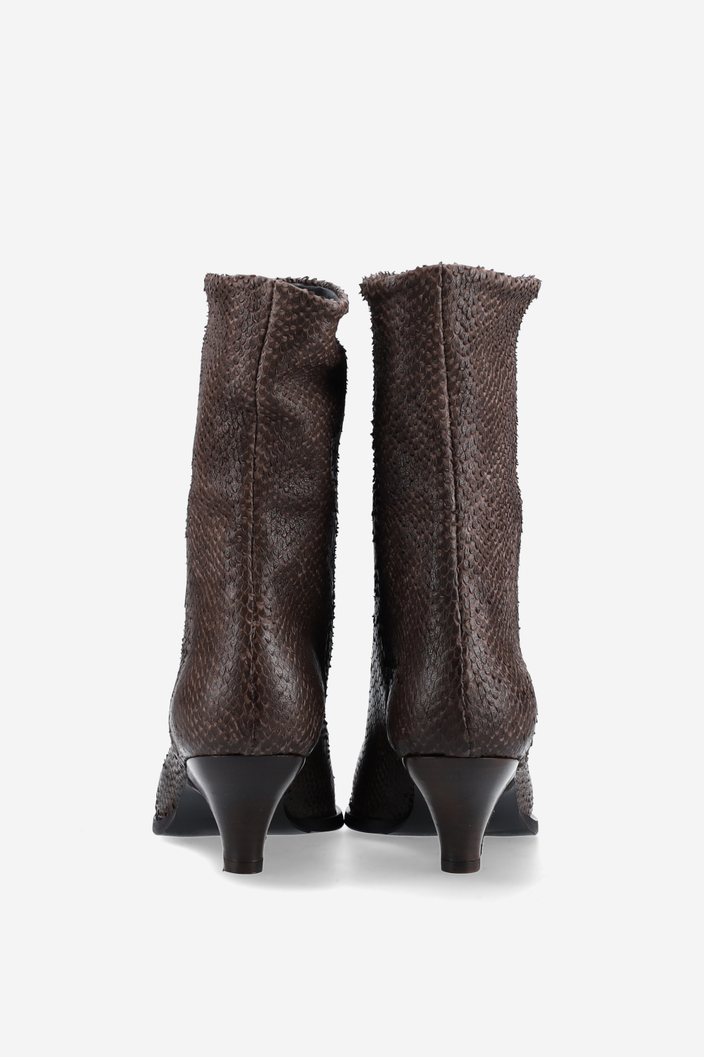 Pitone leather ankle boots