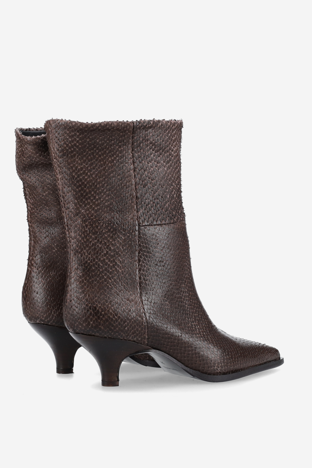 Pitone leather ankle boots