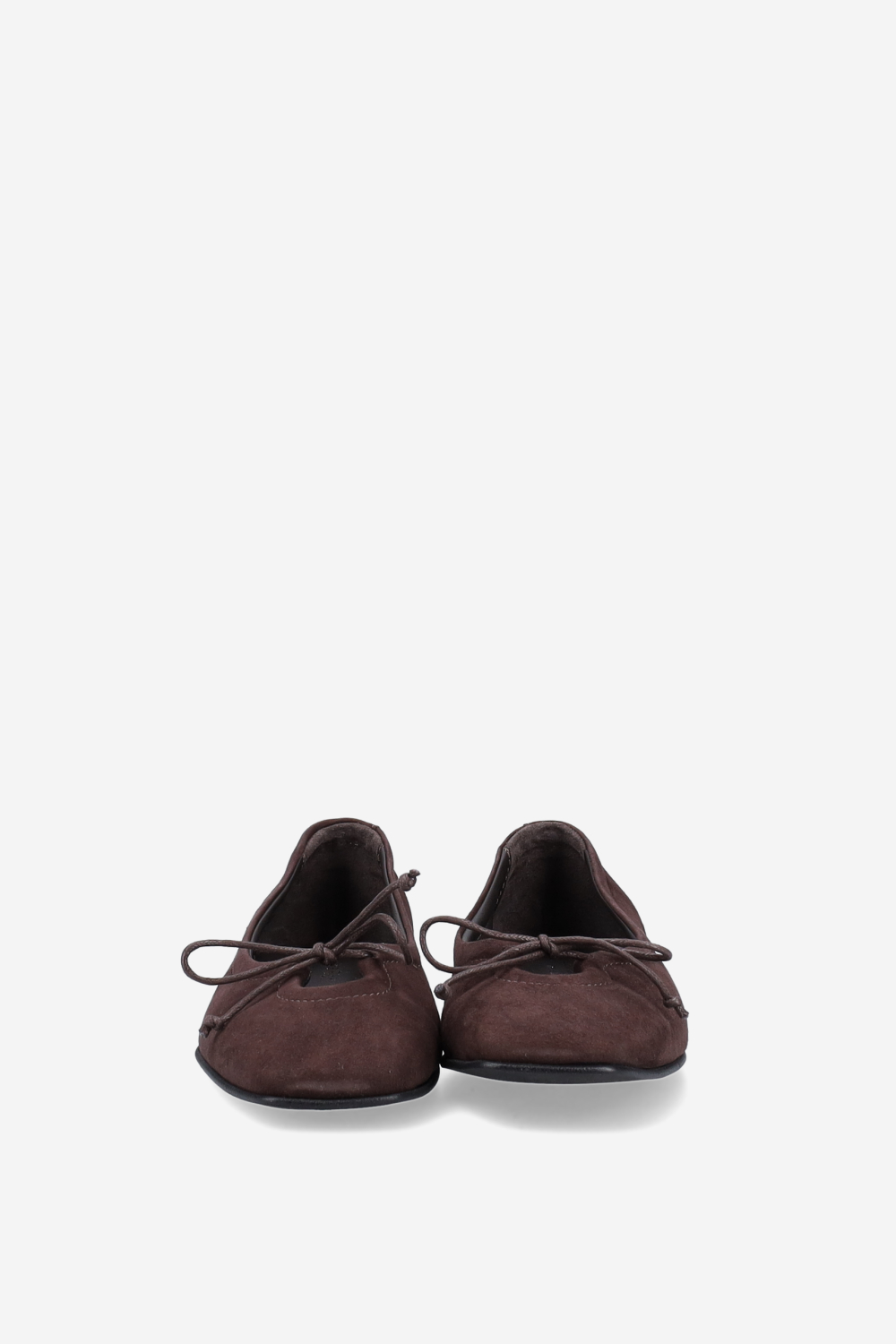 Bow suede ballerinas