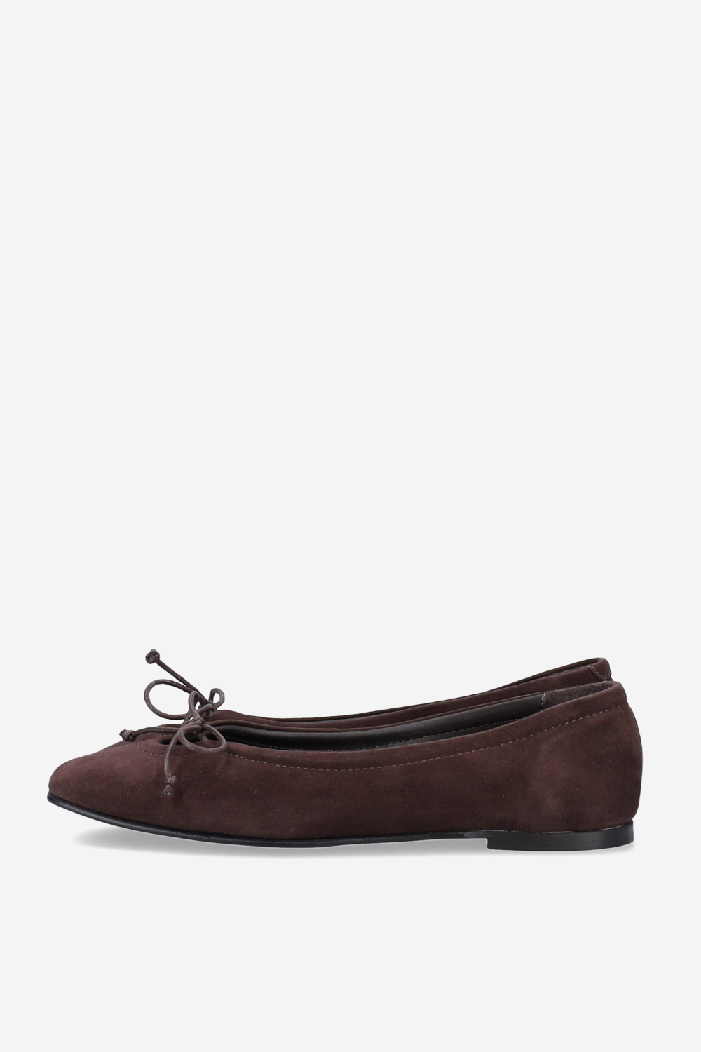 Bow suede ballerinas
