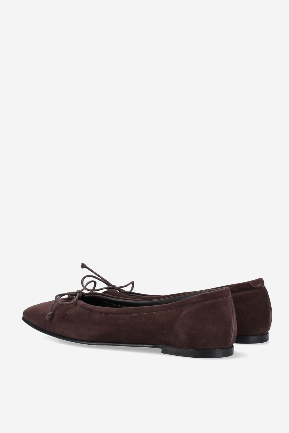 Bow suede ballerinas