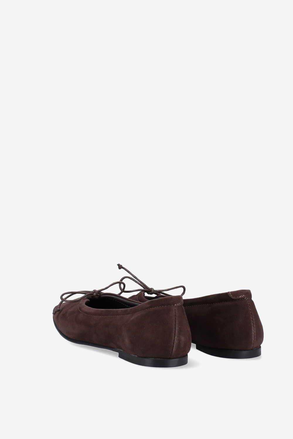 Bow suede ballerinas
