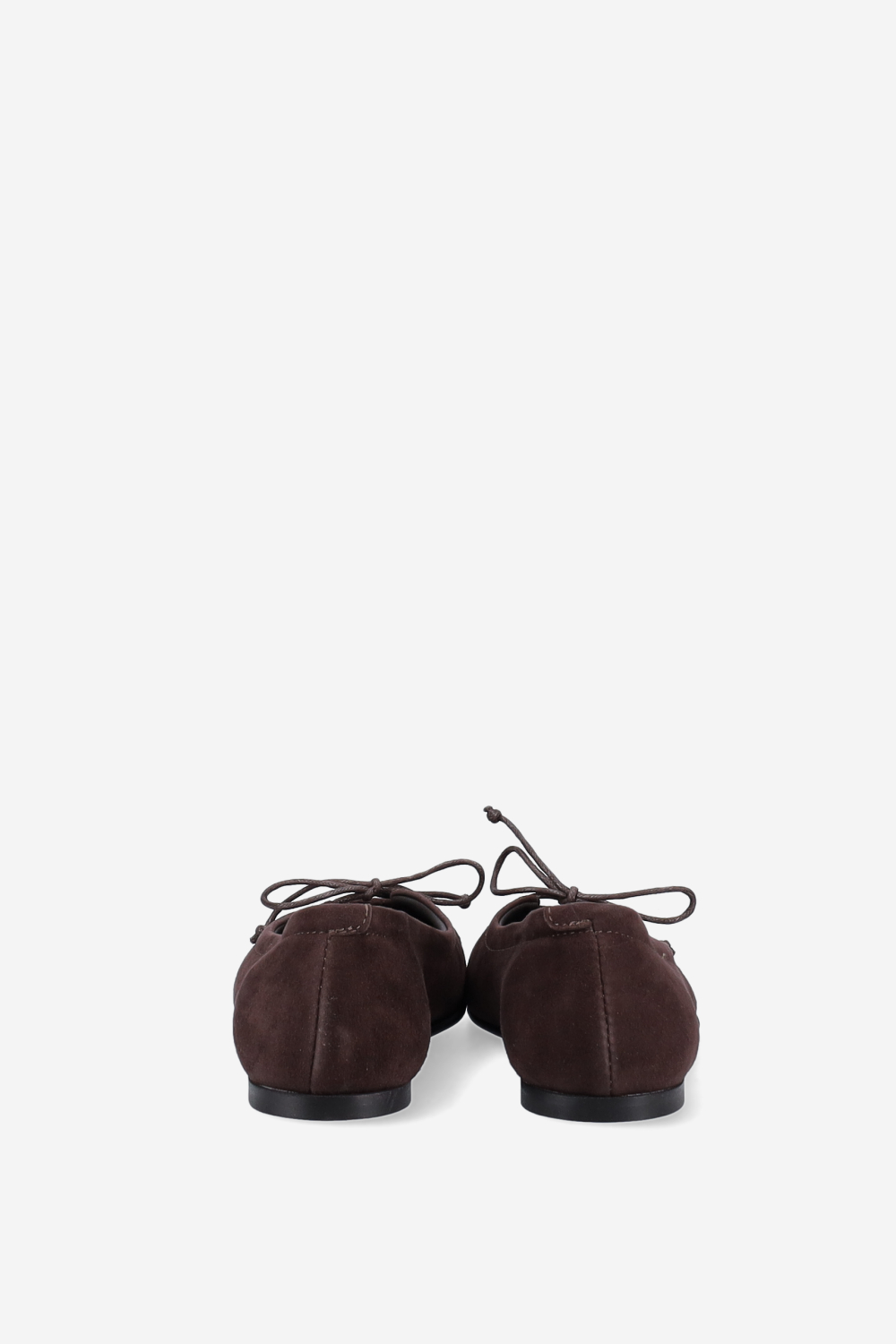 Bow suede ballerinas