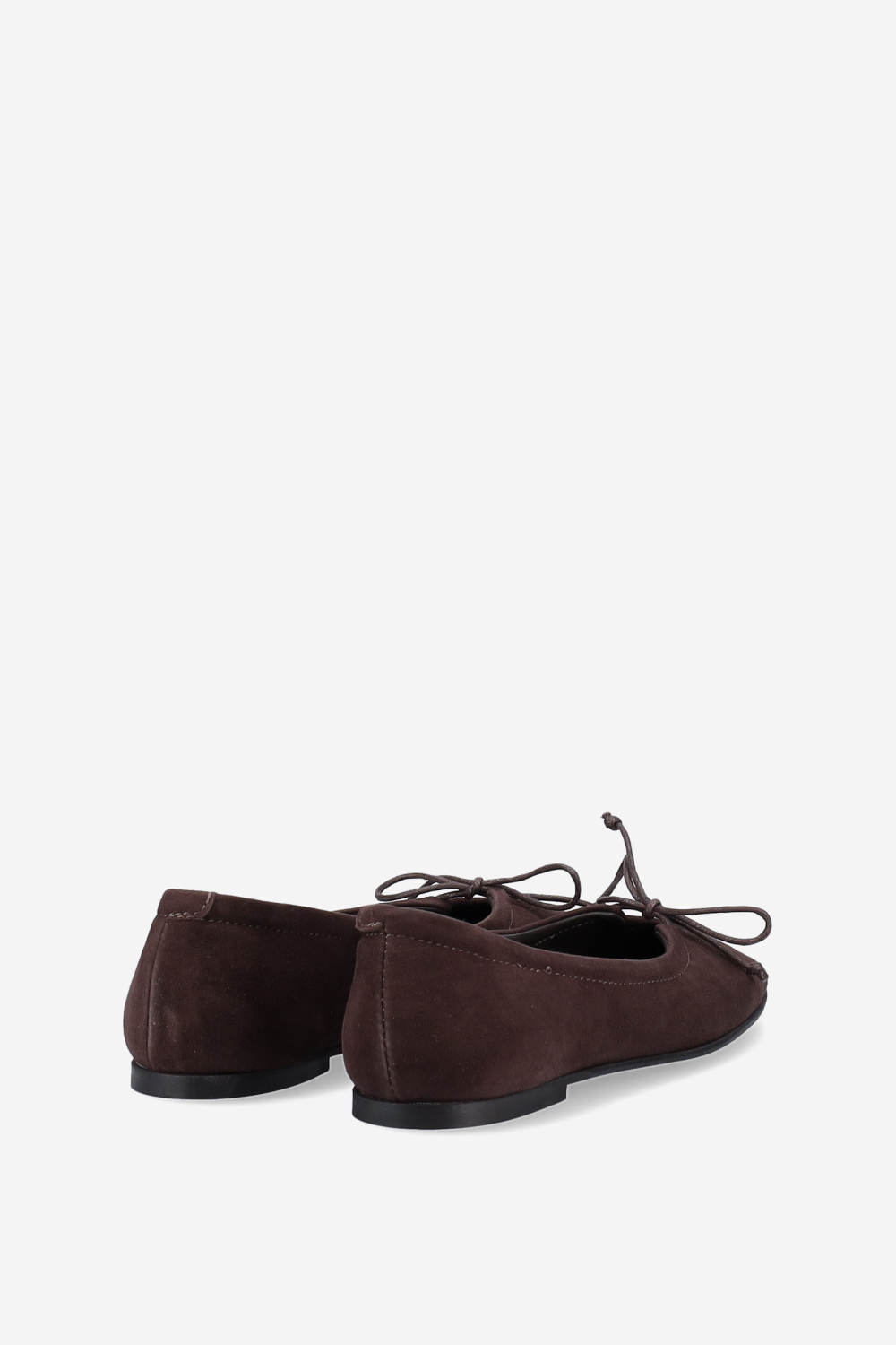 Bow suede ballerinas