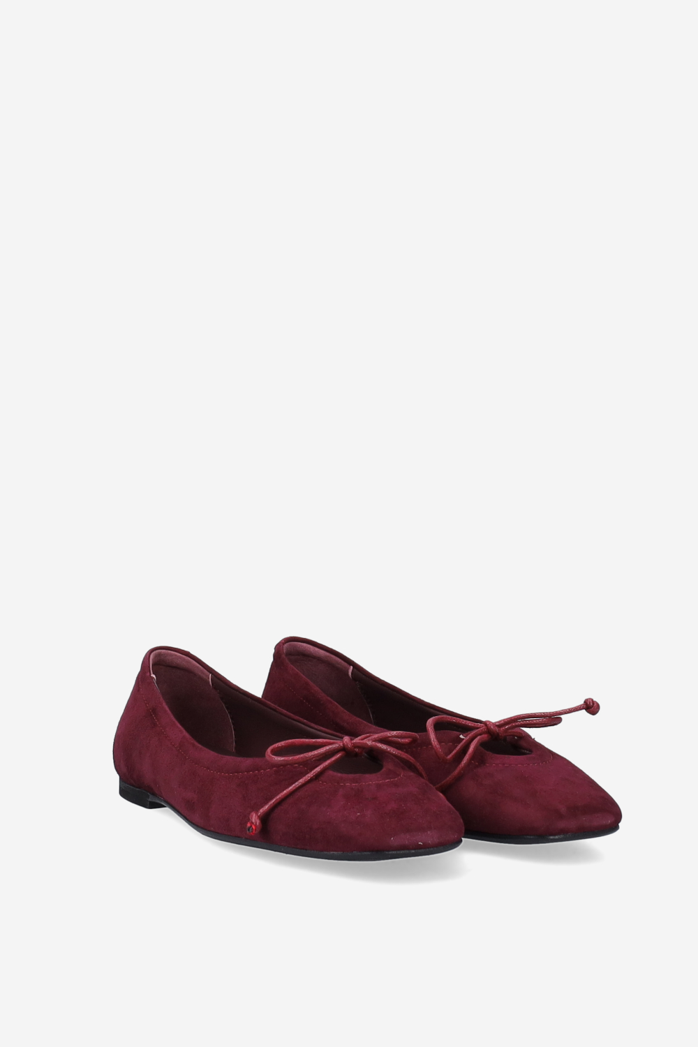 Bow suede ballerinas