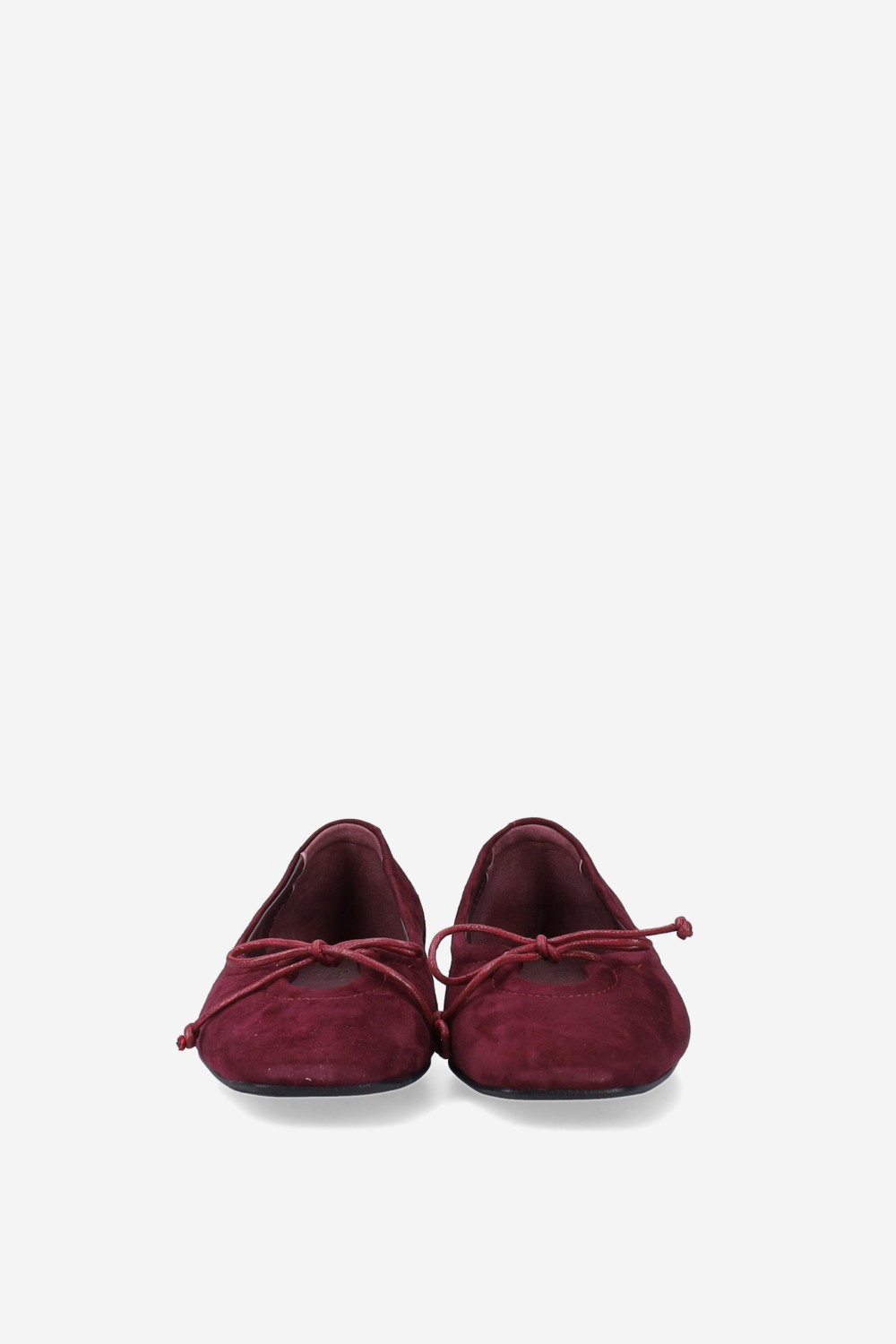 Bow suede ballerinas