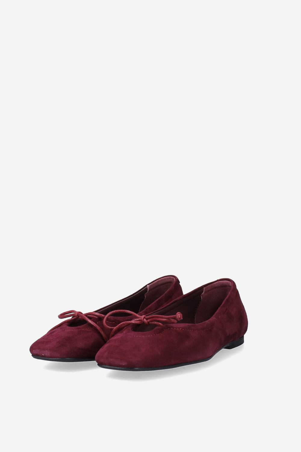 Bow suede ballerinas