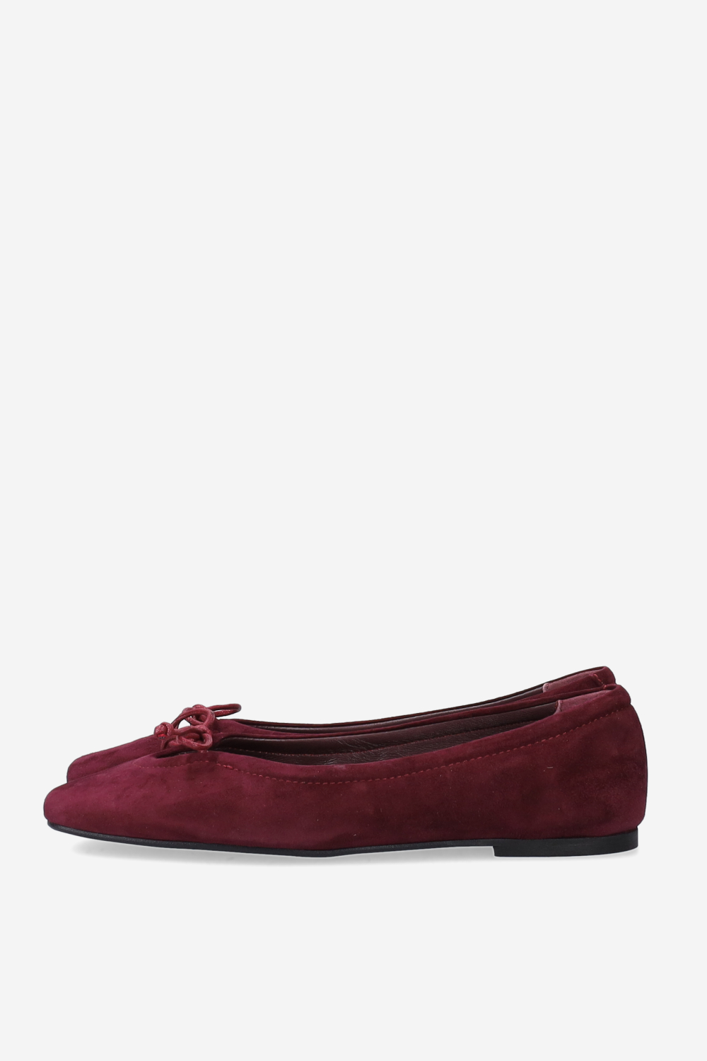 Bow suede ballerinas