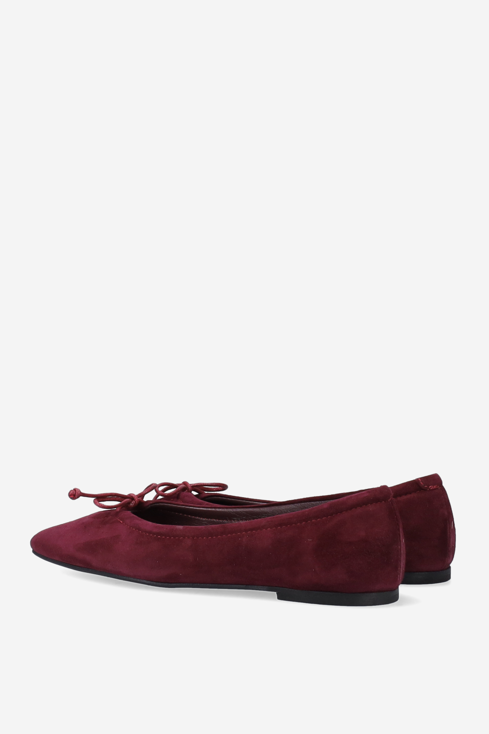 Bow suede ballerinas