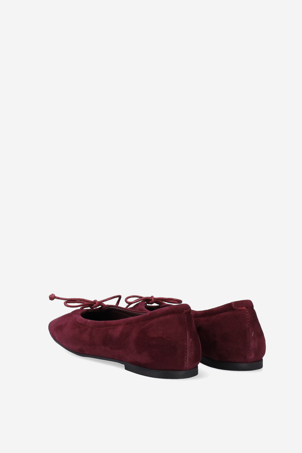 Bow suede ballerinas
