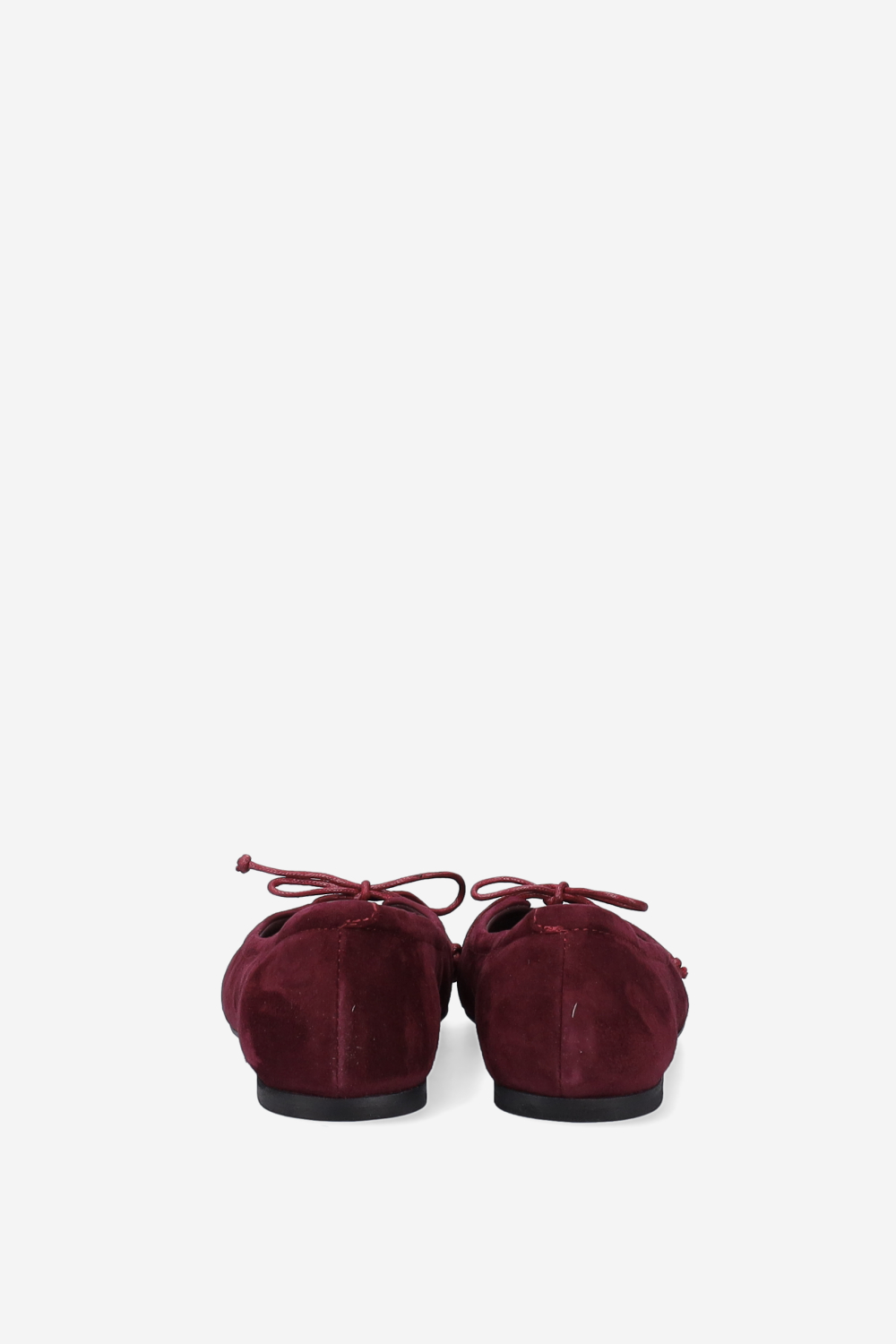 Bow suede ballerinas