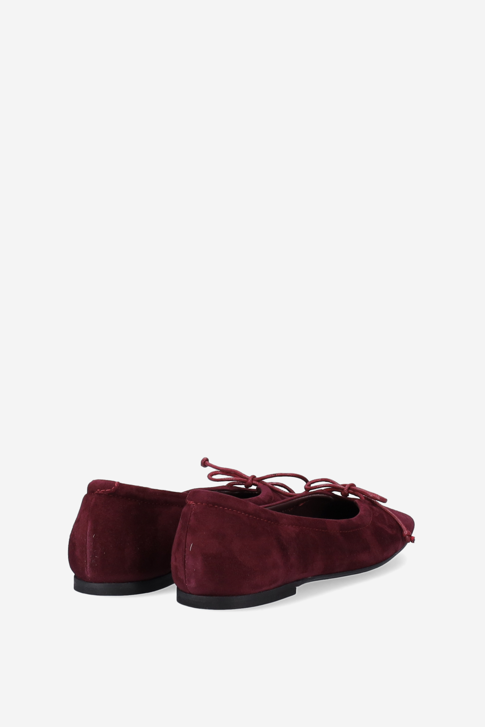 Bow suede ballerinas