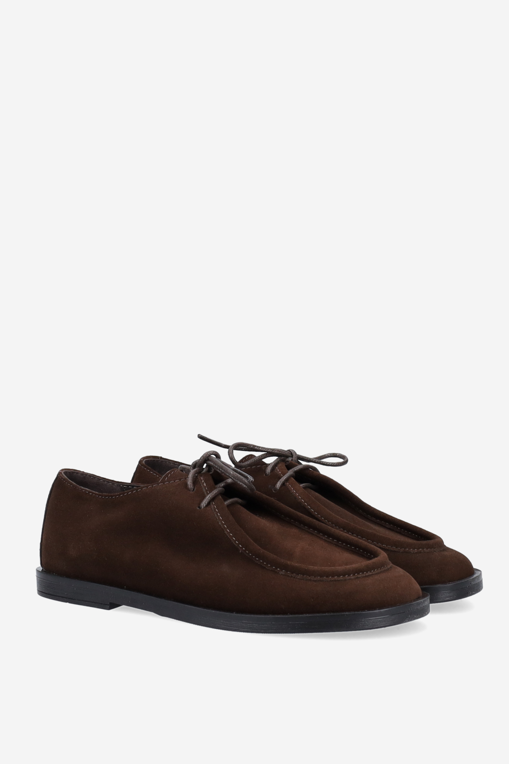 Suede lace-up shoes