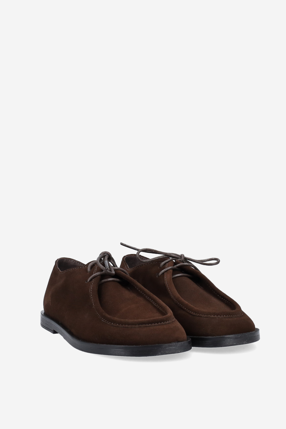 Suede lace-up shoes
