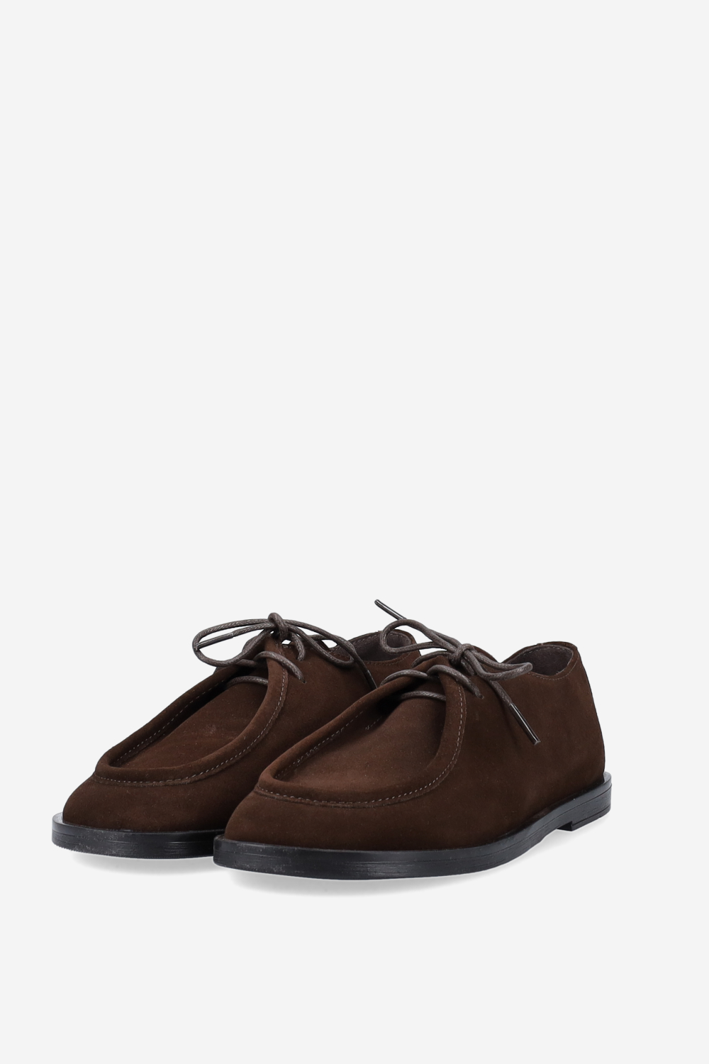 Suede lace-up shoes