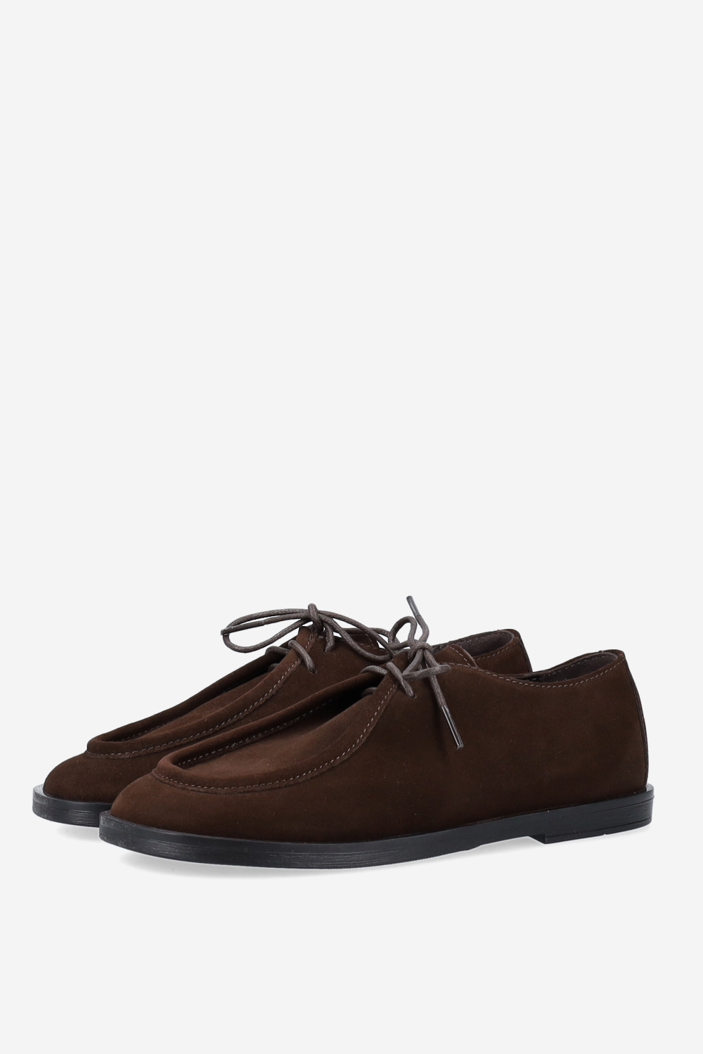 Suede lace-up shoes