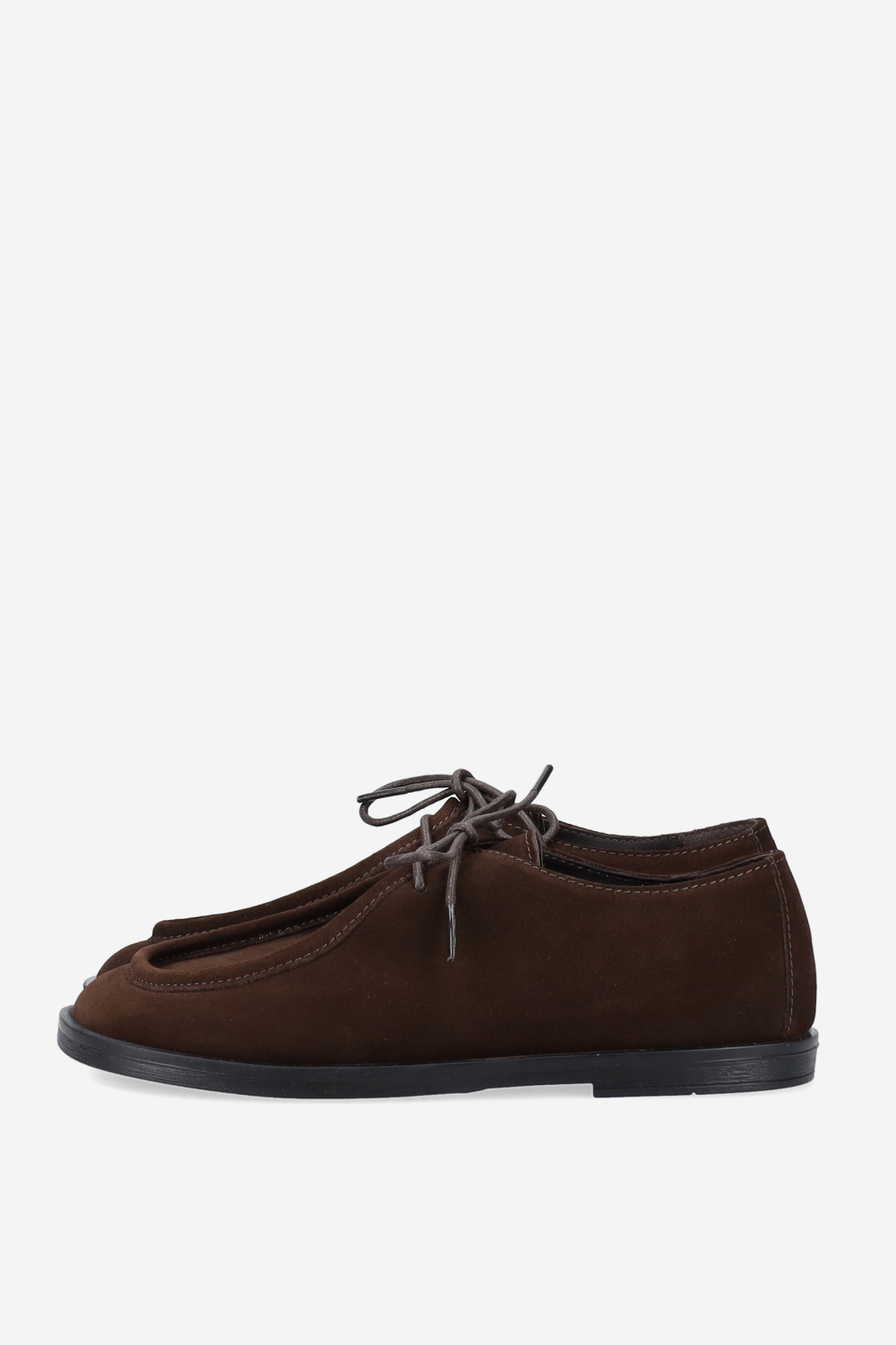Suede lace-up shoes