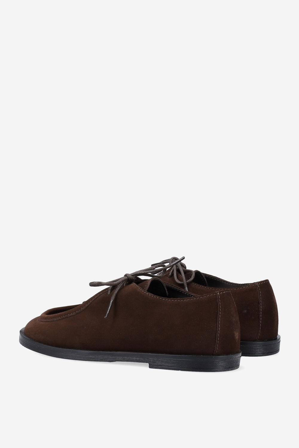 Suede lace-up shoes