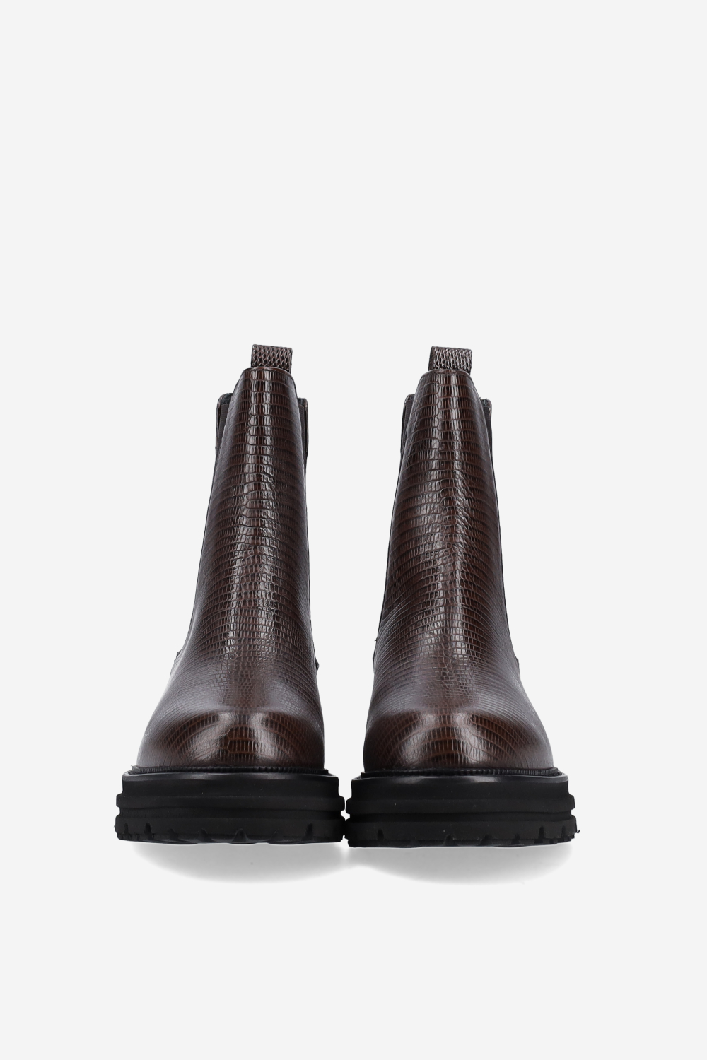 Croco leather chelsea boots
