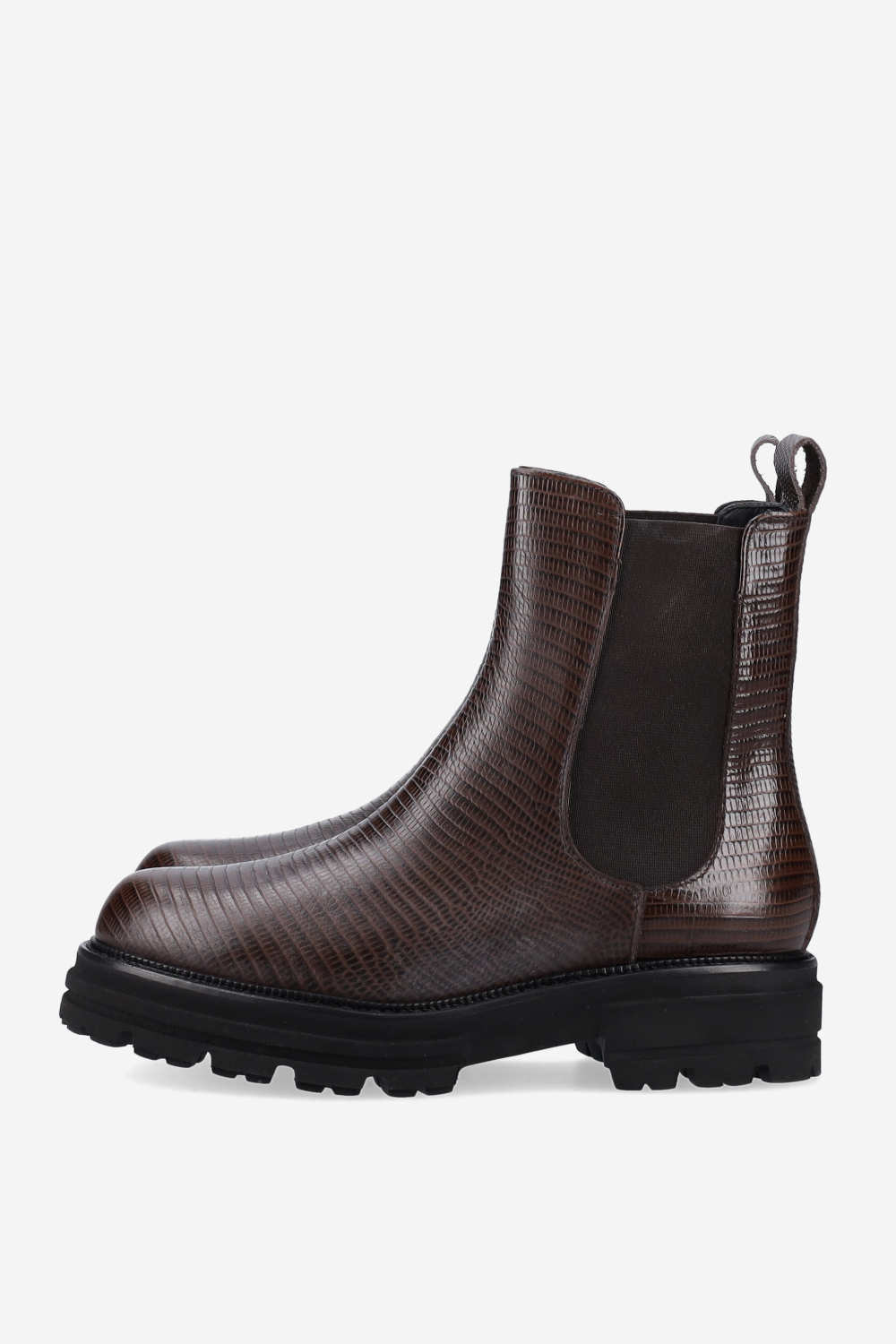 Croco leather chelsea boots