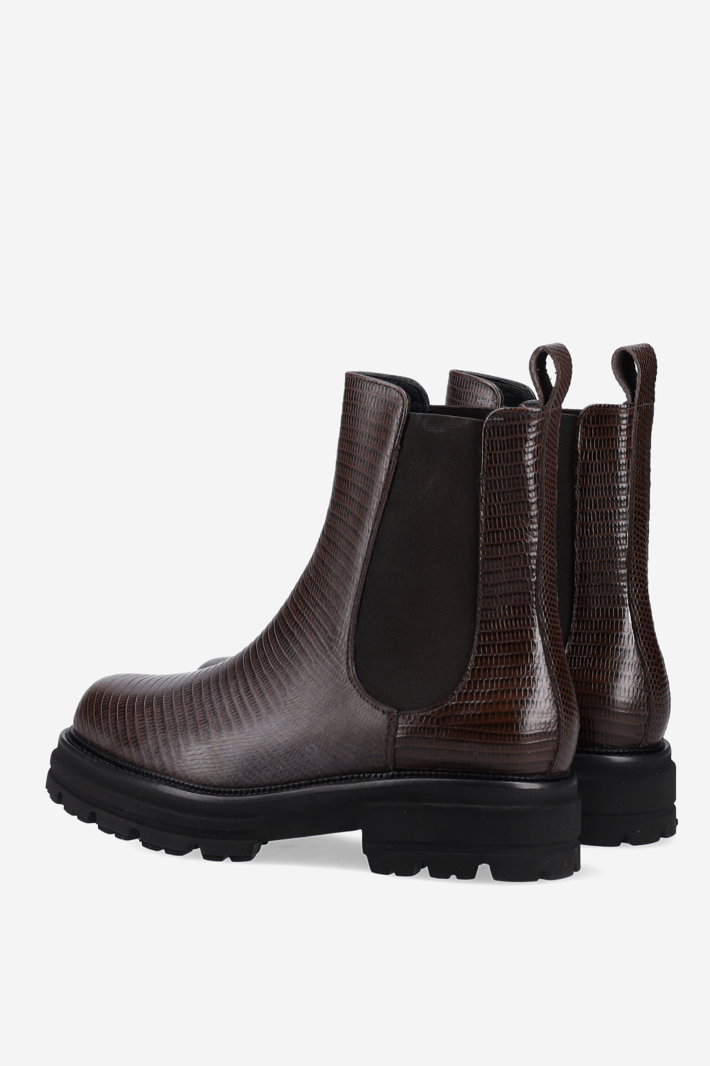 Croco leather chelsea boots