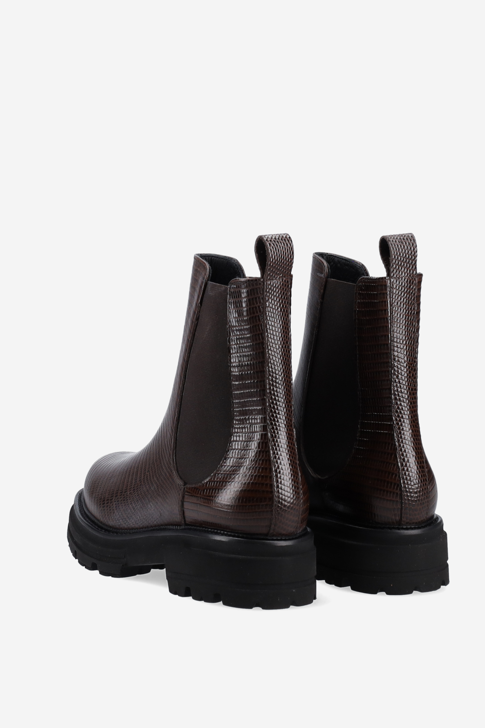 Croco leather chelsea boots