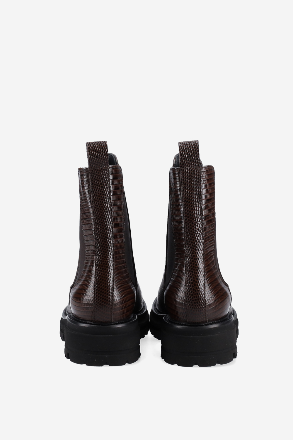 Croco leather chelsea boots
