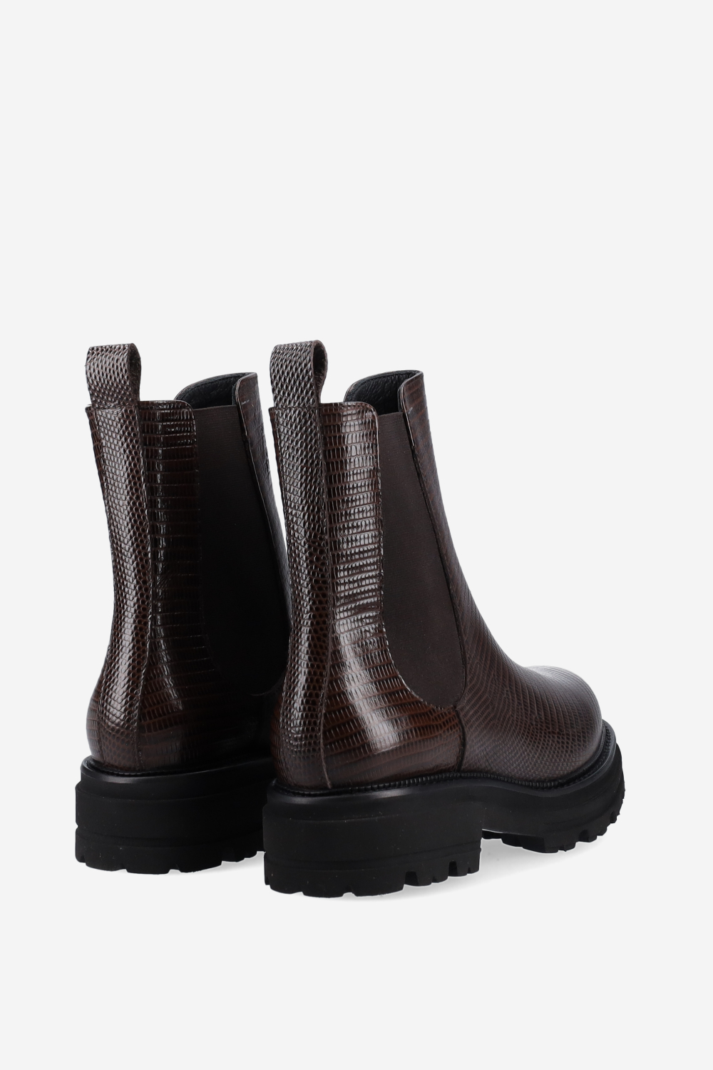 Croco leather chelsea boots