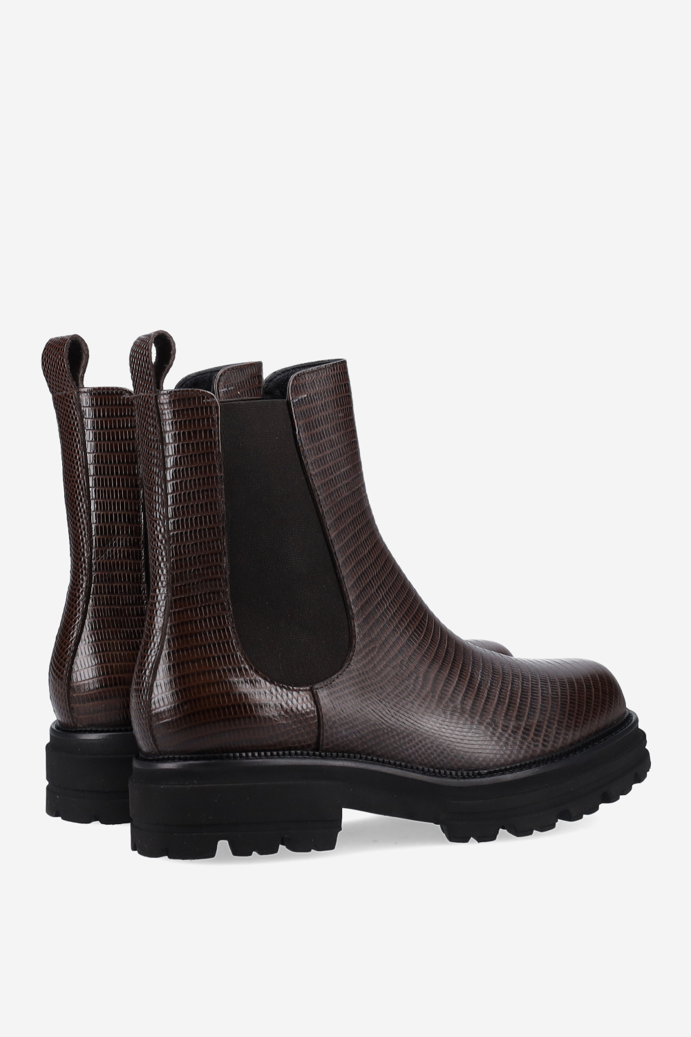 Croco leather chelsea boots