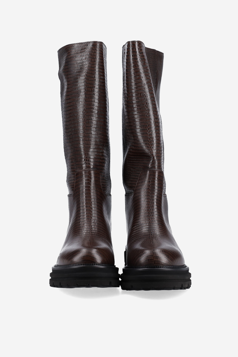 Croco leather boots