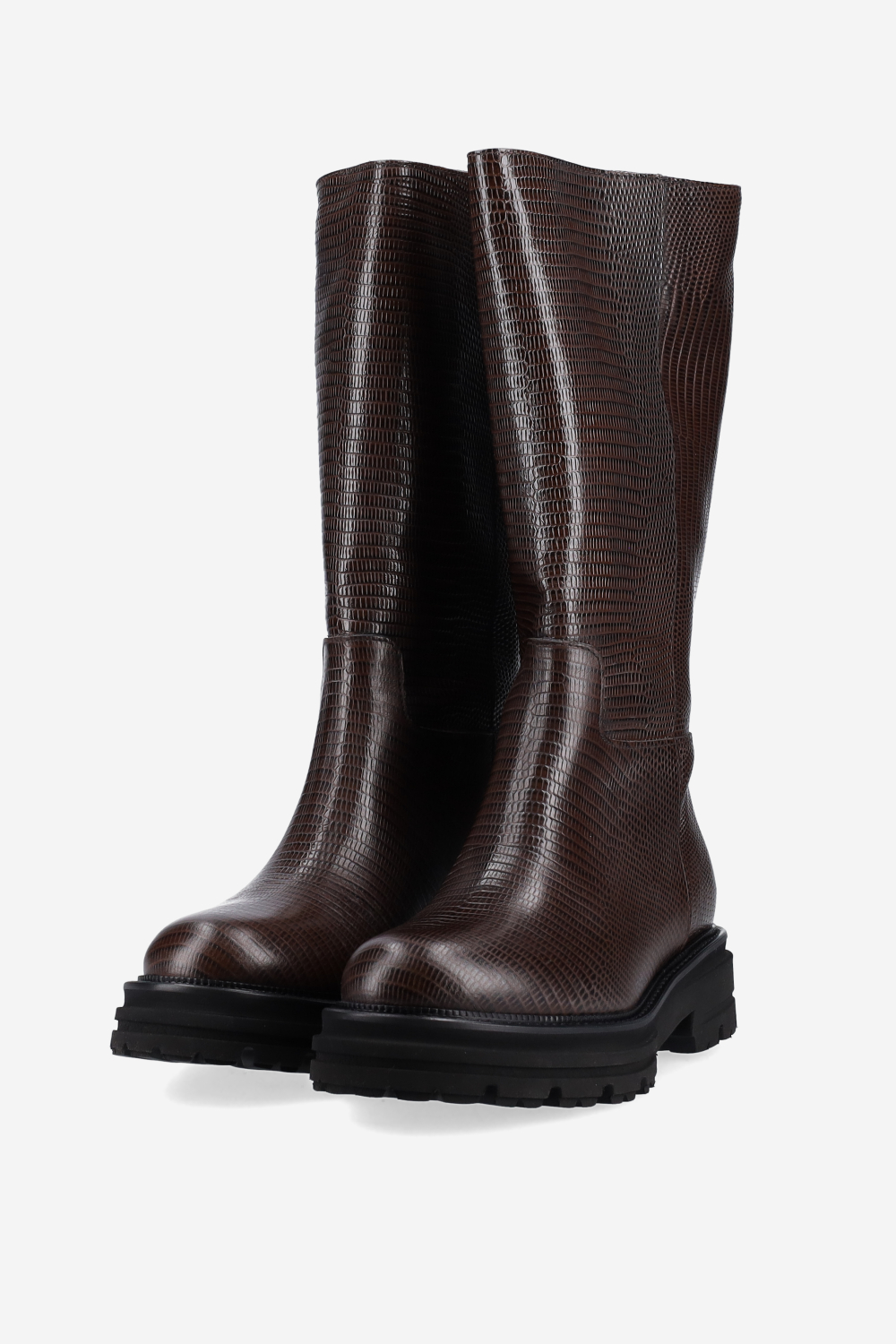 Croco leather boots