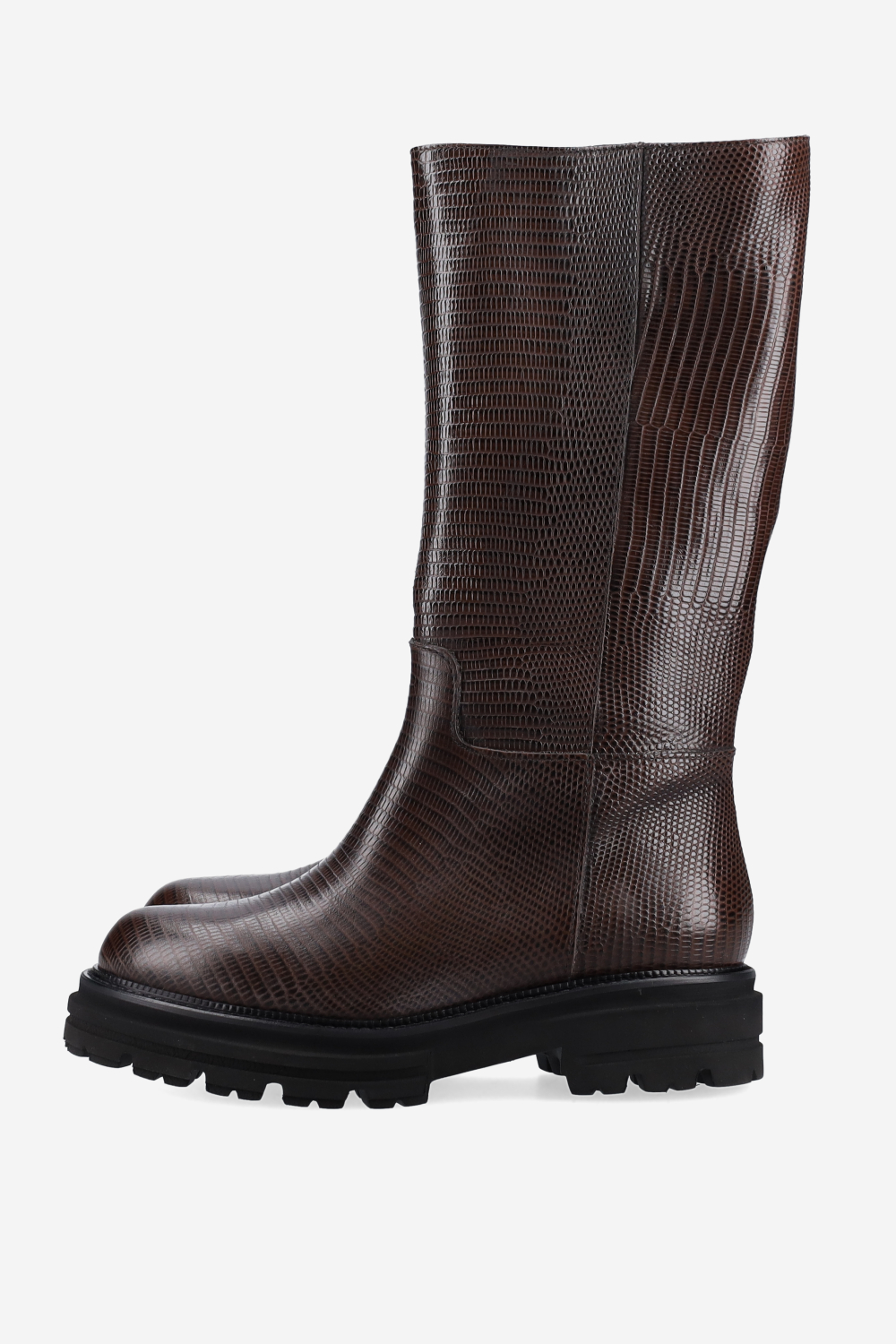 Croco leather boots