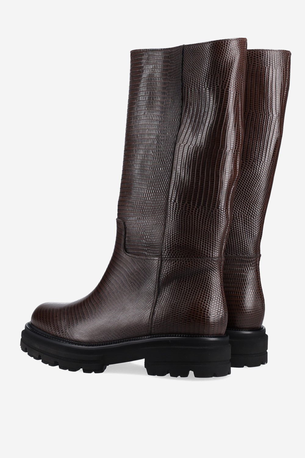 Croco leather boots