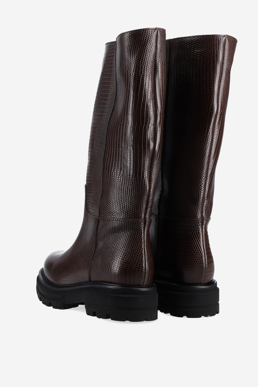 Croco leather boots
