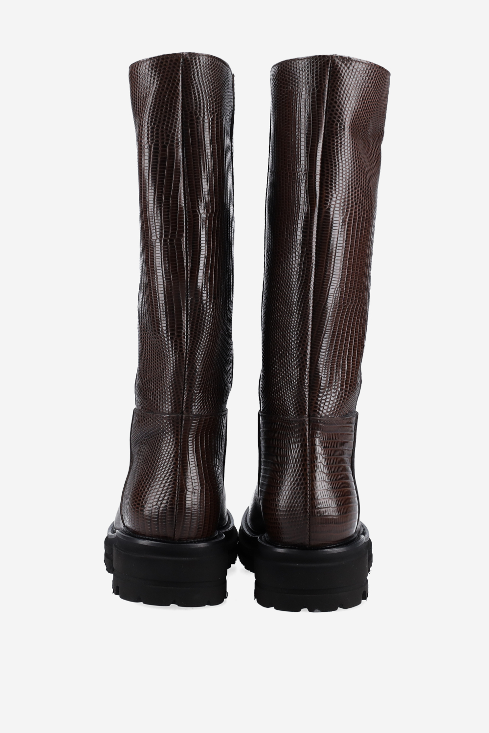 Croco leather boots