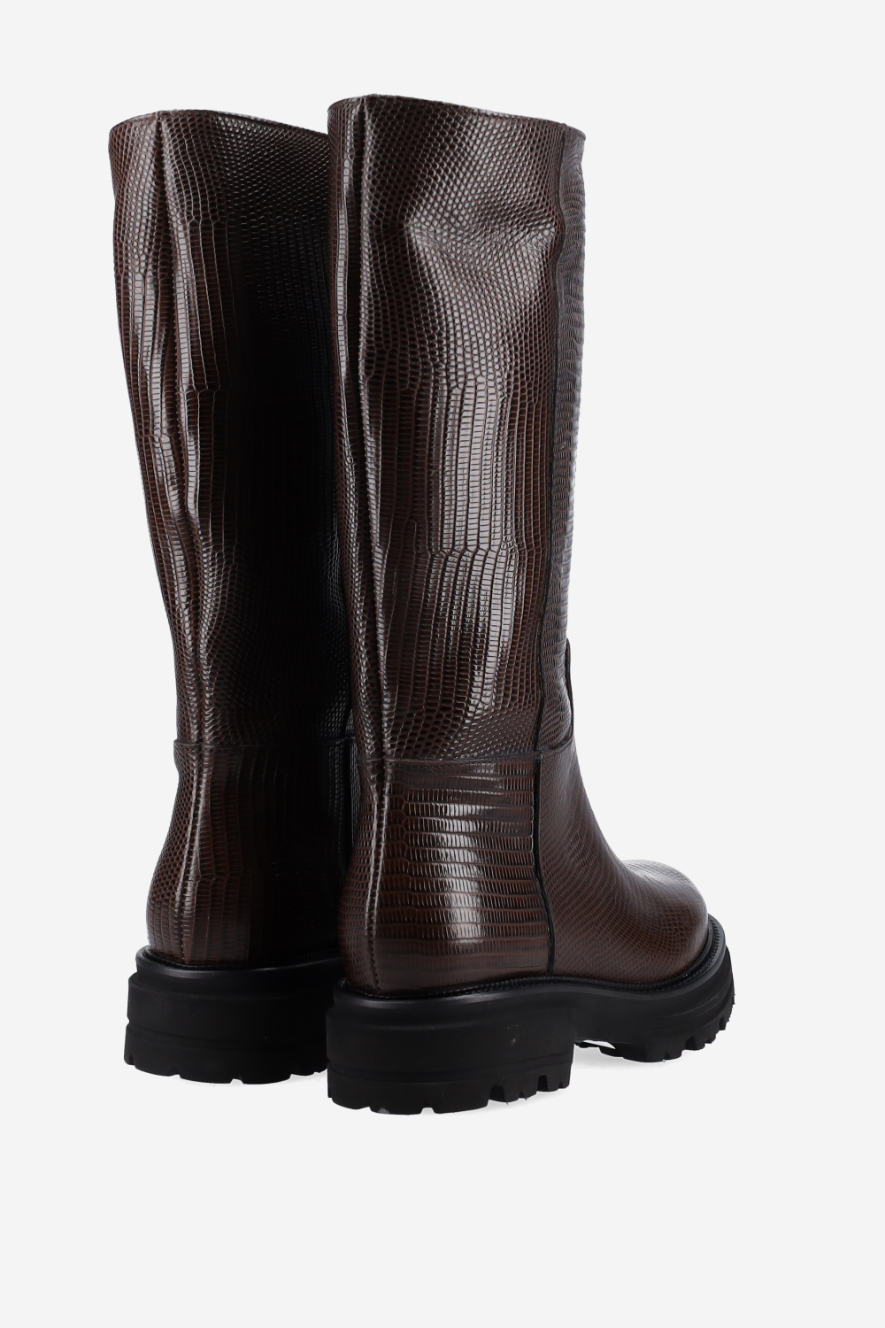 Croco leather boots