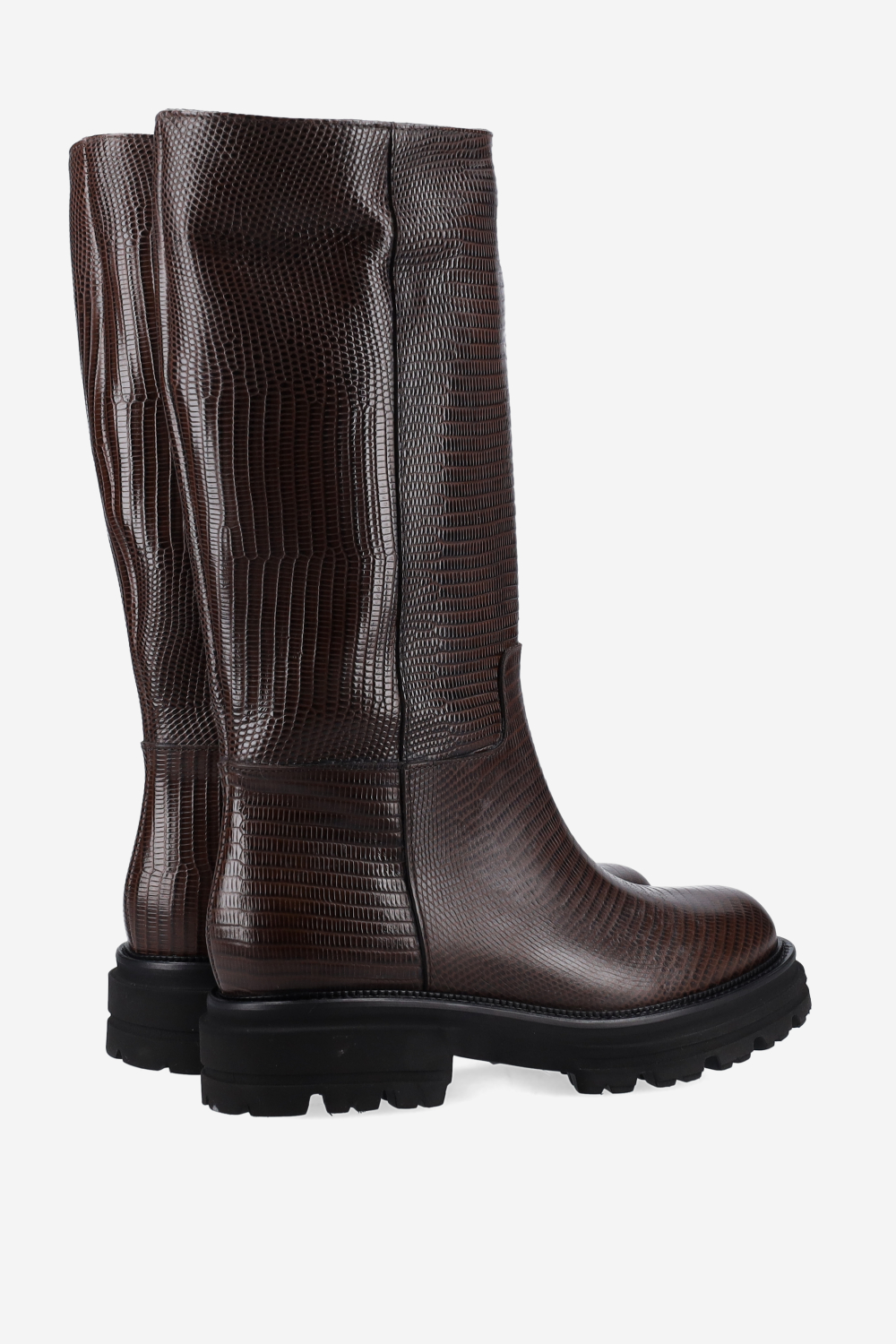 Croco leather boots