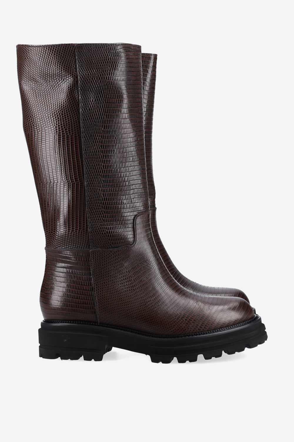 Croco leather boots