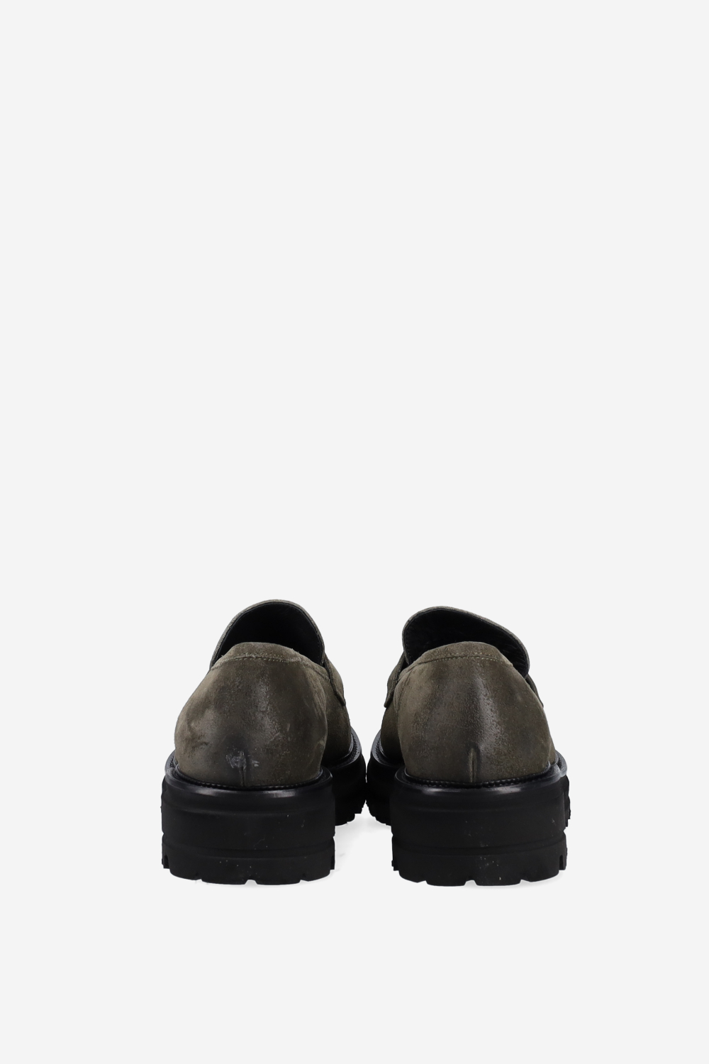 Suede platform loafers