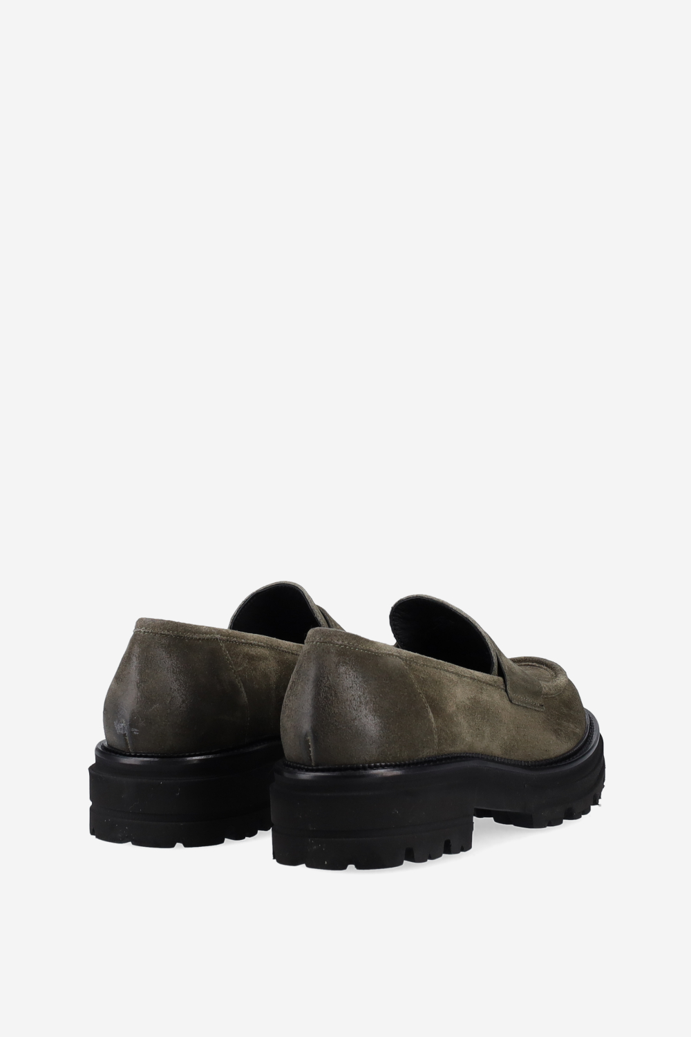 Suede platform loafers