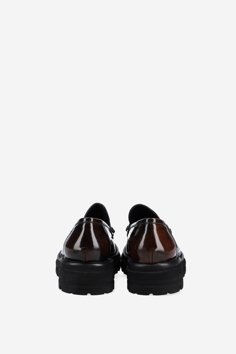 Studded leather loafers