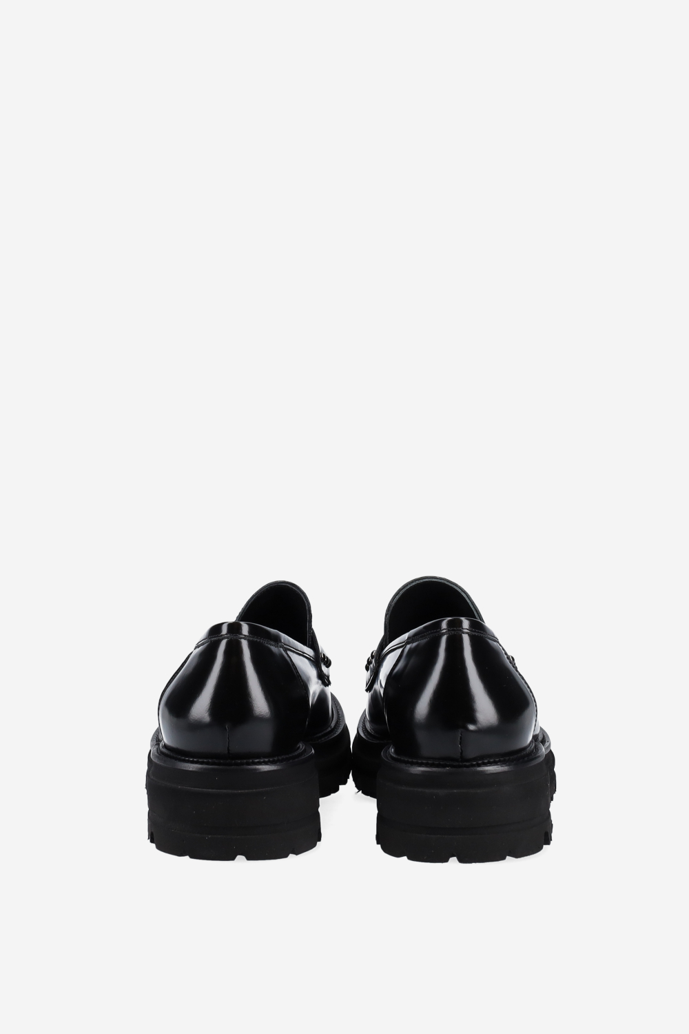Studded leather loafers