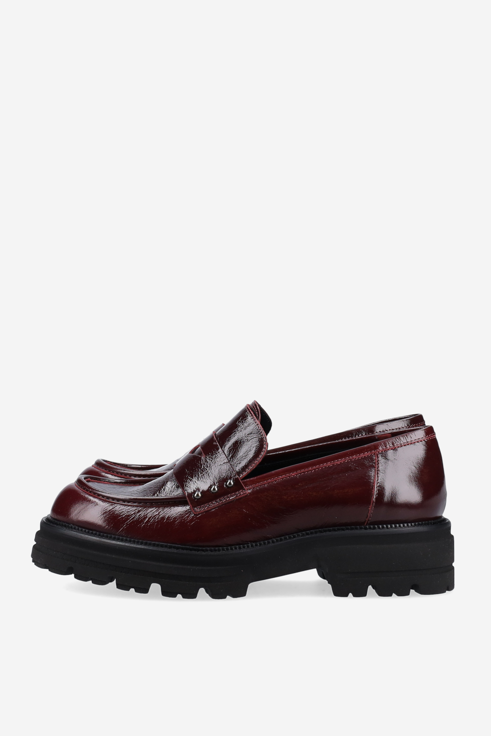 Studded leather loafers