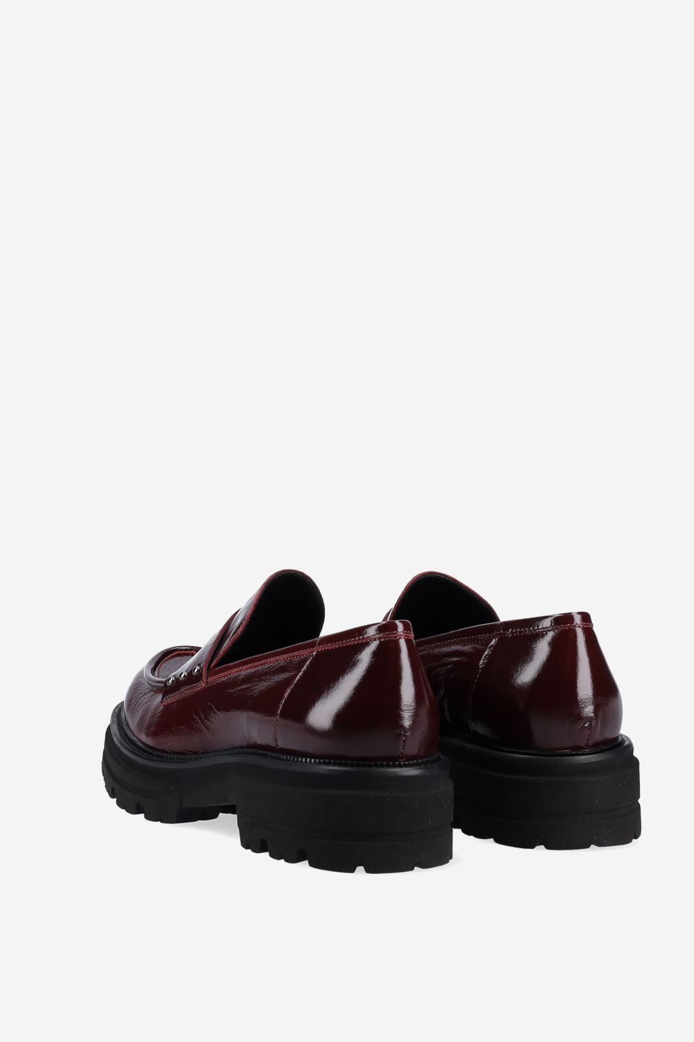 Studded leather loafers