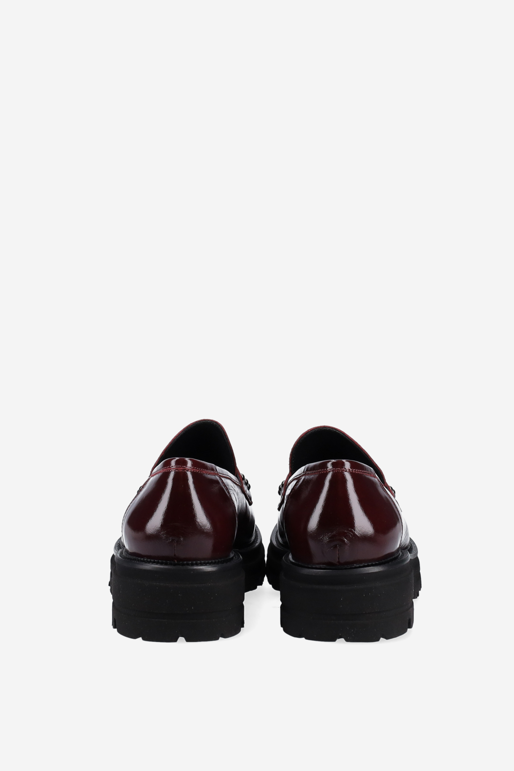 Studded leather loafers