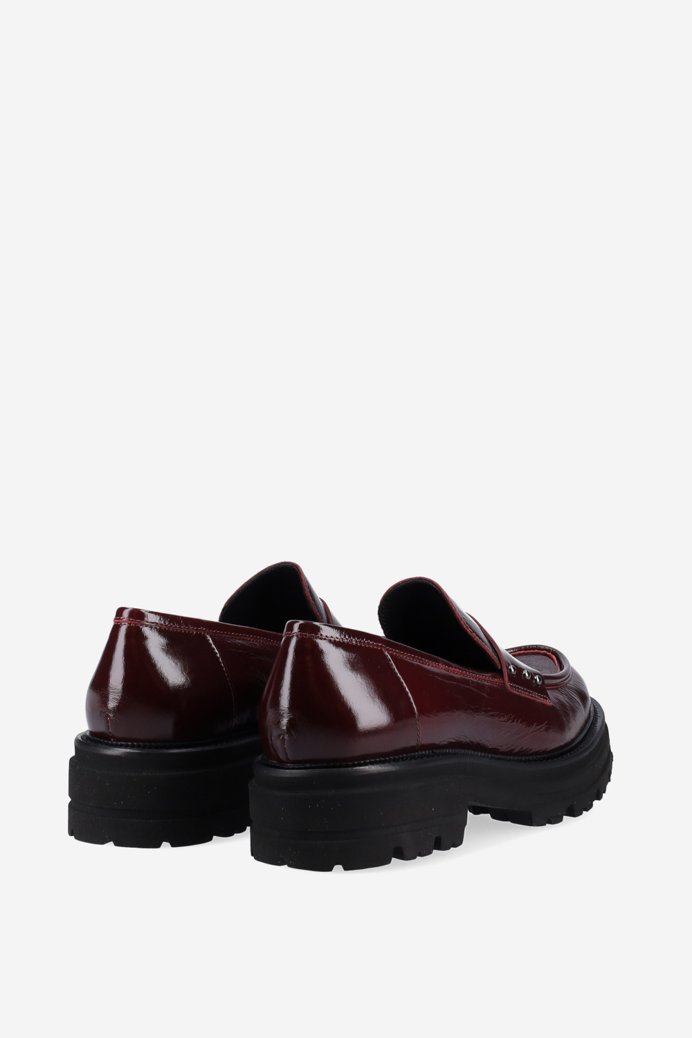 Studded leather loafers