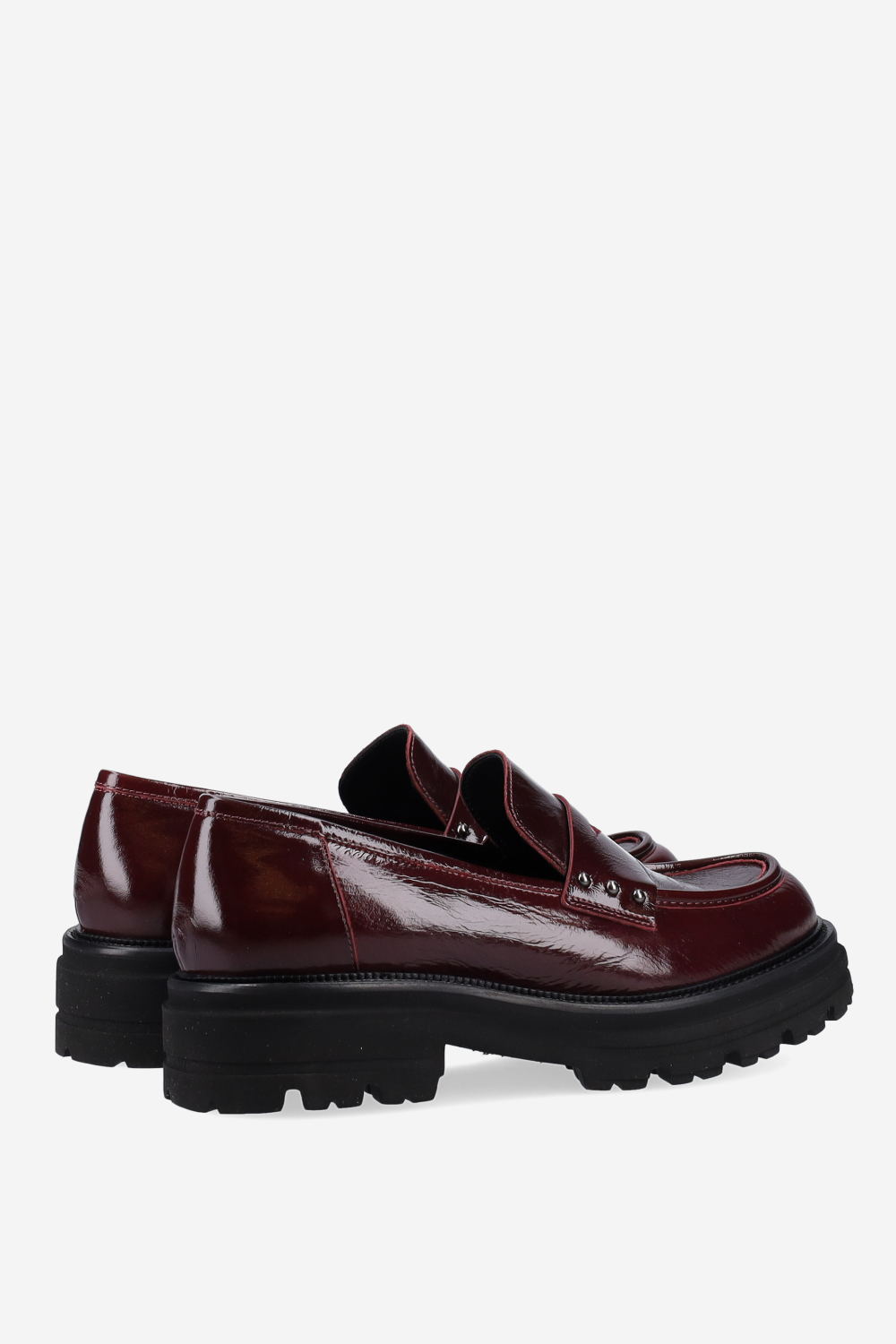 Studded leather loafers