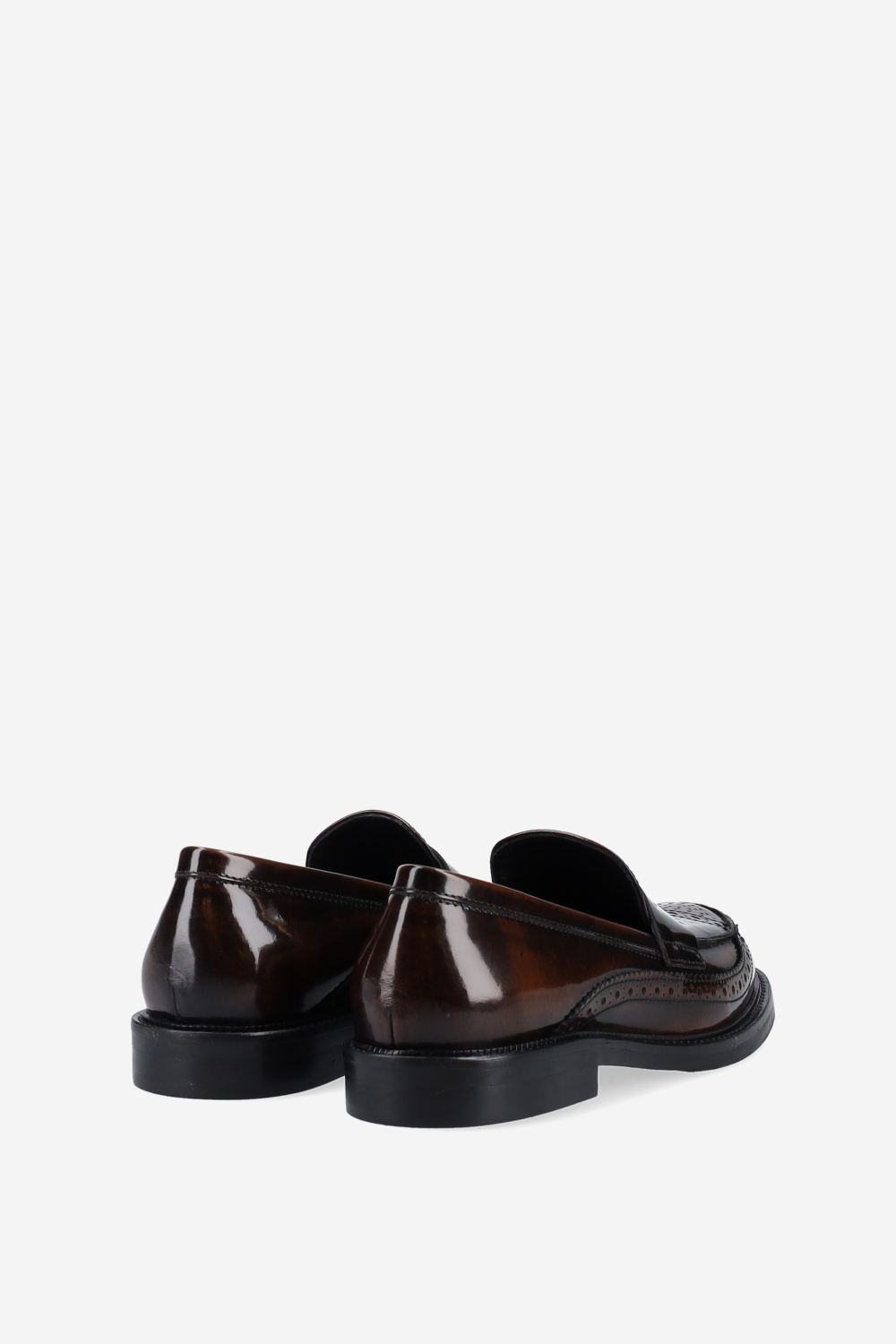 Brogue leather loafers