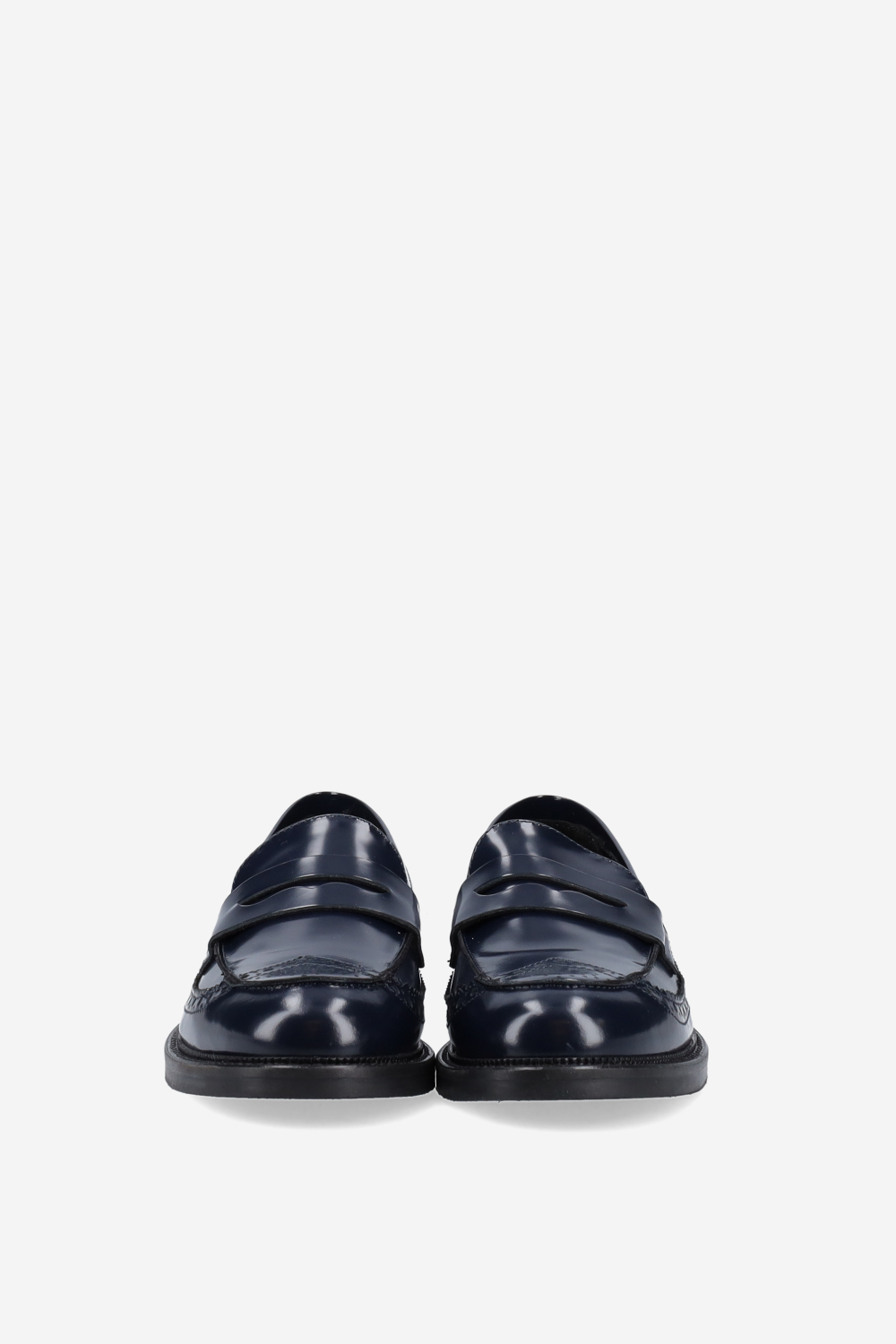 Brogue leather loafers